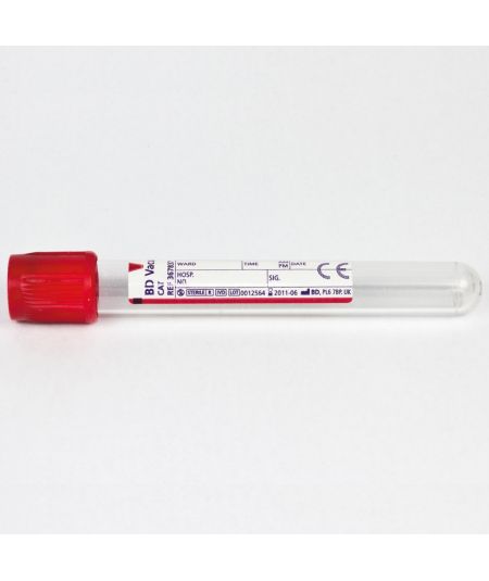 Plastic 6ml red 13 x 100mm hemog