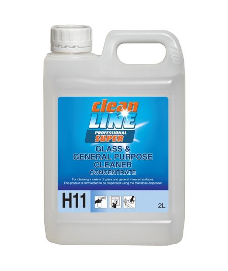 Cleanline Super Glass and General Purpose Cleaner Concentrate 2 Litres 1x2