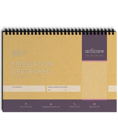 DESTROYED MEDICATION RECORD BOOK
