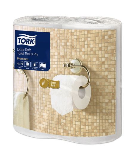 TORK 3PLY CONVENTIONAL TOILET ROLL 10X4