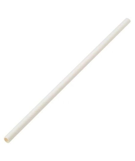 Paper Straw All White 8" 1x250