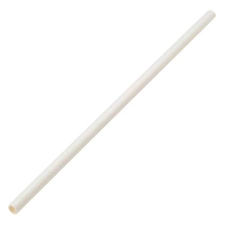 Paper Straw All White 8" 1x250