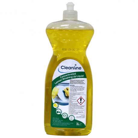 Cleanline Concentrated Lemon Washing Up Liquid 1 Litre